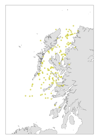 Visual sightings of common dolphins from Silurian, 2003-2010